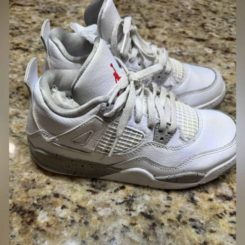 Kids White and Red Sneakers